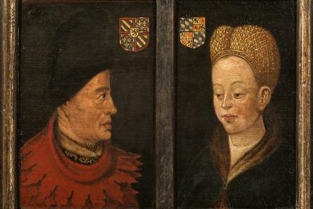 Portretten van Jan zonder Vrees en Margaretha van Beieren