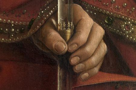 het Lam Gods: detail uit Paneel Christus
