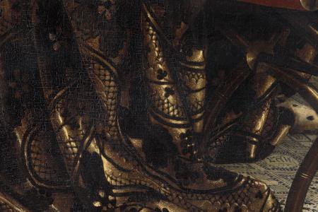 het Lam Gods: detail uit Paneel De Musicerende Engelen