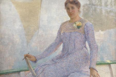 Portret van de kunstenares Anna De Weert