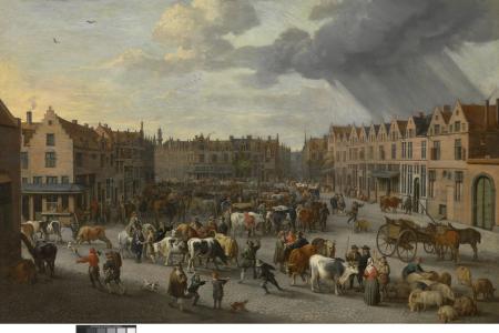 De oude ossenmarkt in Antwerpen