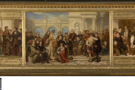 De roem van de Antwerpse kunstschool  vijftien olieverfschetsen voor de muurschilderingen in het Koninklijk Museum voor Schone Kunsten Antwerpen