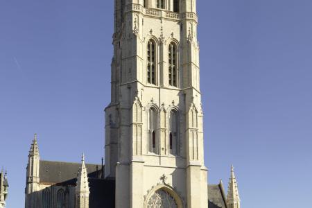 zicht op de Sint-Baafskathedraal Gent