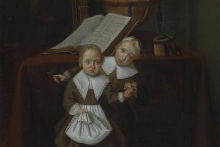 Allegorisch portret van twee meisjes