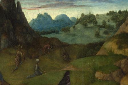Het Laatste Avondmaal. Detail uit paneel rechtsboven