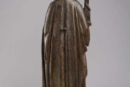 Anoniem, heiligenbeeld Sint-Gerardus van Brogne, tweede helft 15de eeuw, hout