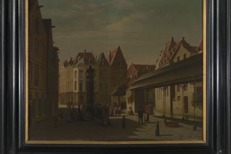 De oude vismarkt in Leuven in 1871