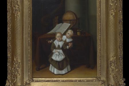 Allegorisch portret van twee meisjes