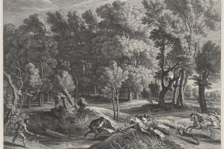 Landschap met de jacht van Meleager en Atalanta