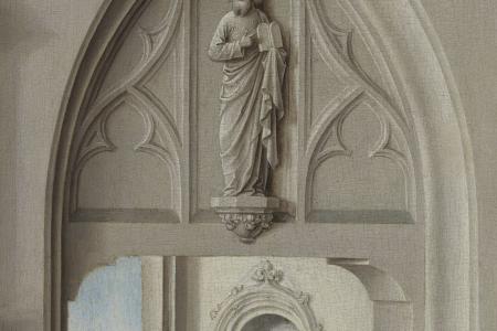 Het Laatste Avondmaal. Detail uit Middenpaneel