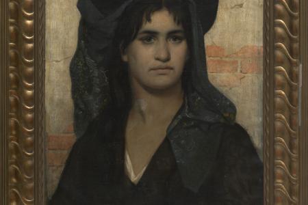 Portret van een Portugese vissersvrouw