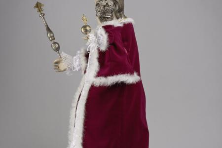 Arnold II Cleersnijders (1707-1783), Onze-Lieve-Vrouw-Presentatie met zilveren kroontjes en scepter, 17de eeuw, gepolychromeerd hout, zilver