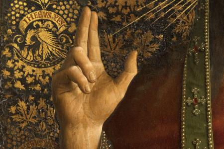 het Lam Gods: detail uit Paneel Christus