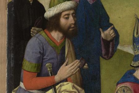 Het Laatste Avondmaal. Detail uit paneel linksboven