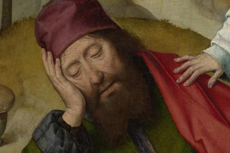 Het Laatste Avondmaal. Detail uit paneel rechtsonder