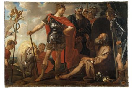 Alexander en Diogenes (kopie naar Gaspar de Crayer)