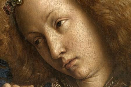 het Lam Gods: detail uit Paneel De Musicerende Engelen