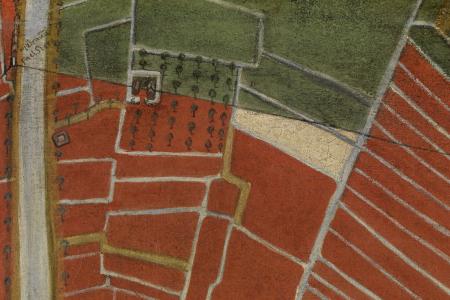 Kaart van Brugge en de feodale gronden