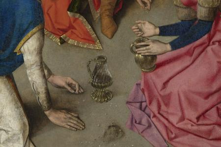 Het Laatste Avondmaal. Detail uit paneel rechtsboven