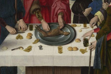 Het Laatste Avondmaal. Detail uit paneel linksonder