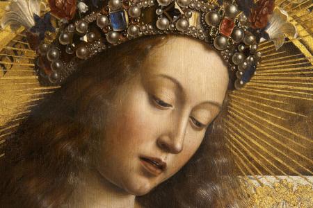 het Lam Gods: detail uit Paneel Maria