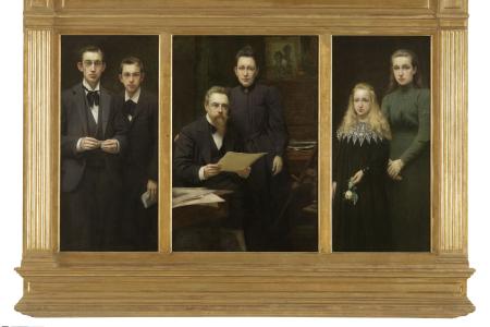 Portret van de kunstenaar en zijn familie