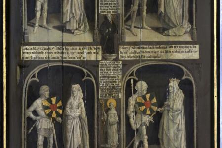 Portretten van graven van Vlaanderen en abten van de Duinenabdij paneel 16 van 17
