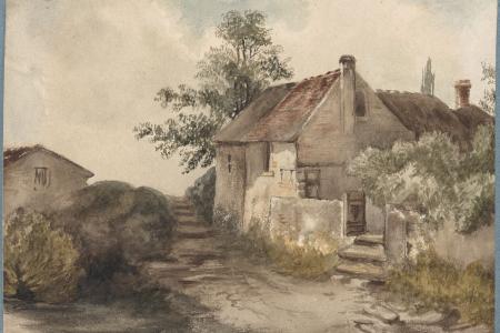 Landschap met huis