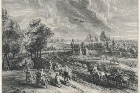 Landschap met de terugkeer van de oogst