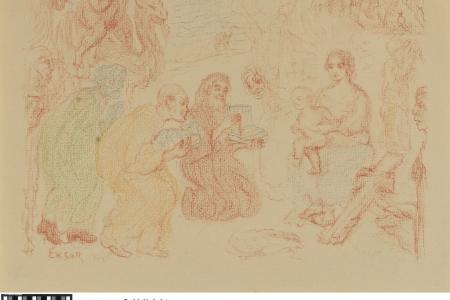 II. De aanbidding der wijzen (uit: Taferelen uit het leven van Christus)