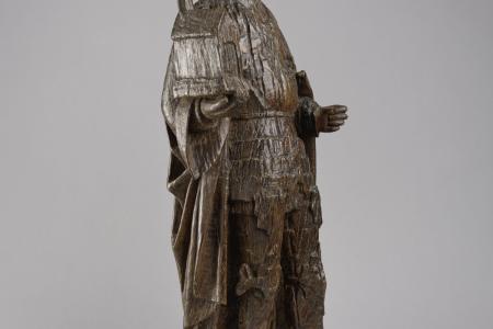 Anoniem, heiligenbeeld Sint-Gerardus van Brogne, tweede helft 15de eeuw, hout