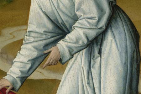 Het Laatste Avondmaal. Detail uit paneel rechtsonder