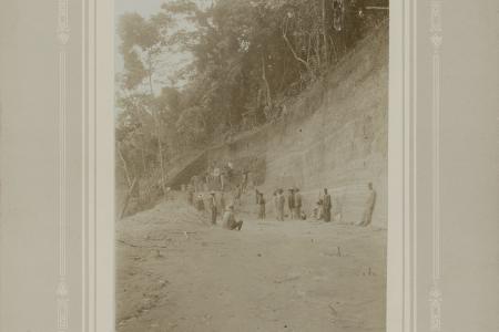 Aanleg spoorweg in Congo