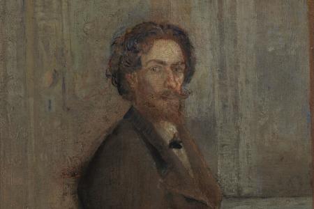 Ensor voor zijn schildersezel