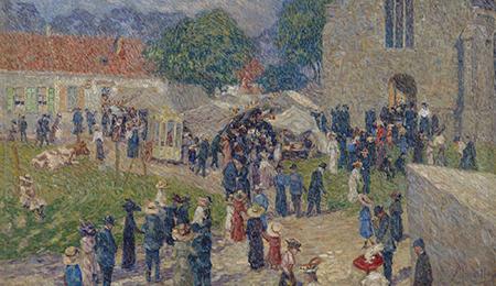 Kermis te Kerselaere Door Modest Huys Collectie Museum van Deinze en de Leiestreek mudel